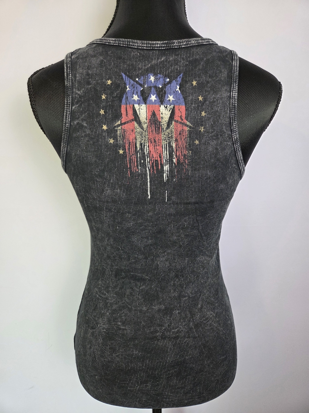*Rare* Wornstar Americoma Skull Soft Ribbed Tanktop Ladies X Large Retired Style - Picture 2 of 3